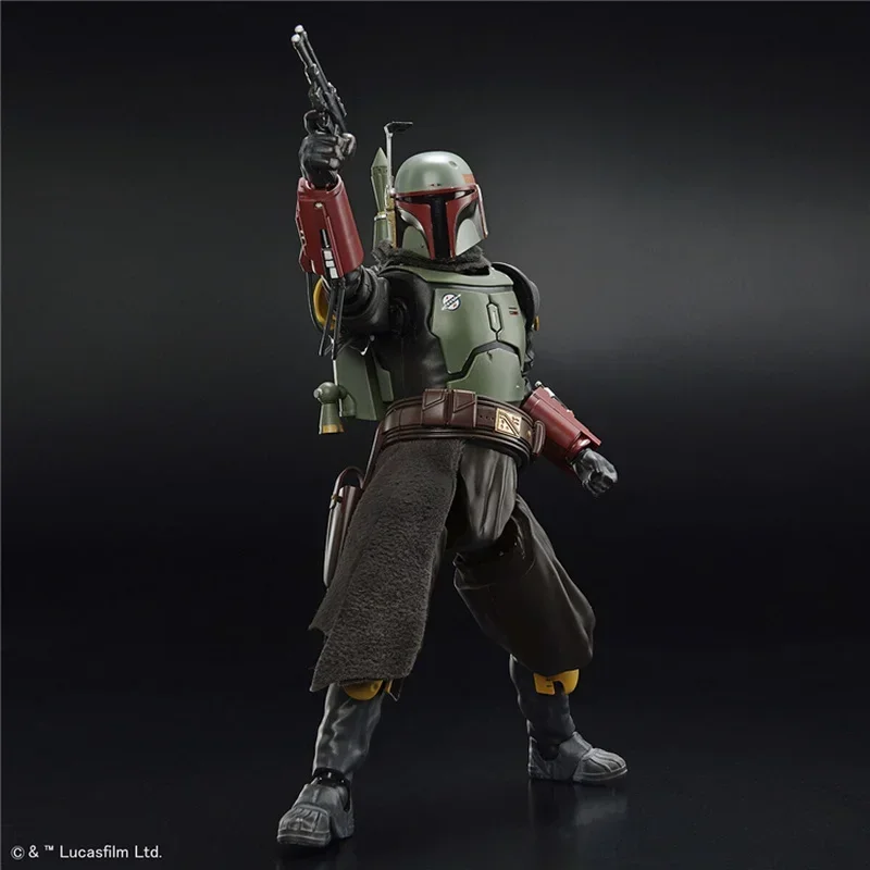 โมเดลตุ๊กตาขยับแขนขาได้อะนิเมะเเท้1/12 Boba Fett ประกอบลายภาพยนตร์สตาร์วอร์ส Bandai ของแท้ของเล่นสะสมของขวัญ