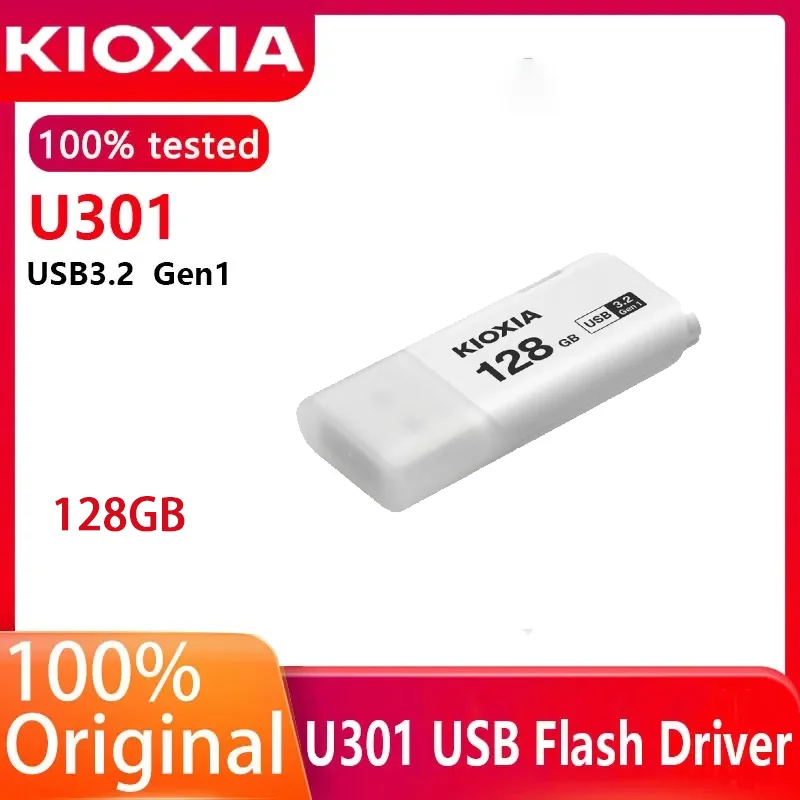 Kioxia-TransMemory unidad Flash USB, PenDrivers u-pan, color blanco, 128GB