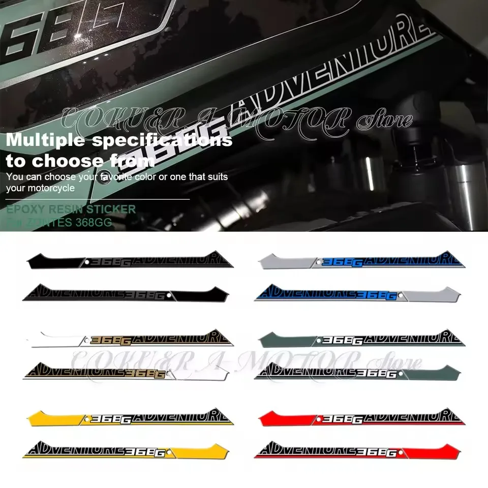 

Back Hem Sticker For ZONTES 368G 368G motorcycle accessories 3D Epoxy Resin Protection Sticker