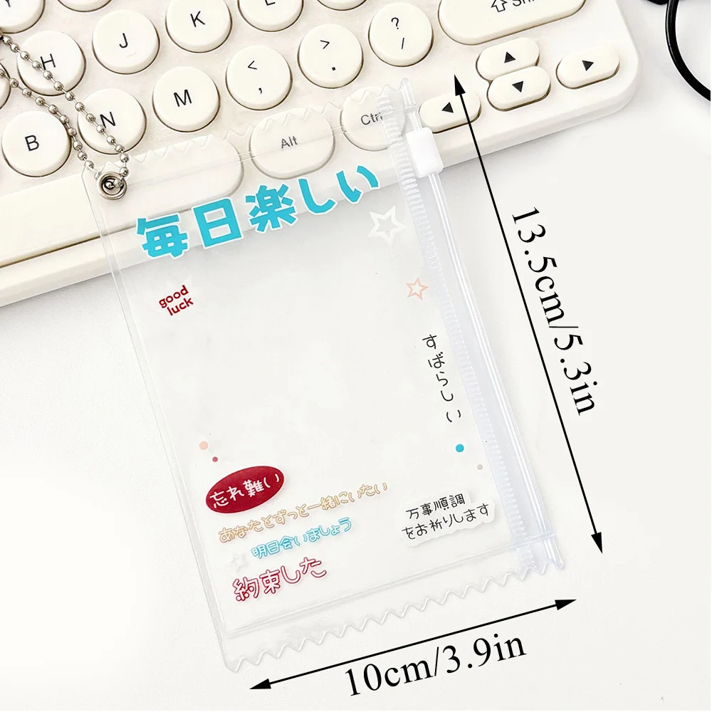 INS Creative Snack Bag Photocard Holder Girls Transparent Guka Card Case Student 3-inch Small Id Bus Card Case Bag Pendant