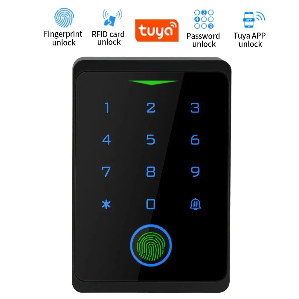 fingerprint eletrica acesso bloqueio de seguranca protecao controle de acesso tuya app wi fi cartao rfid 125khz 01