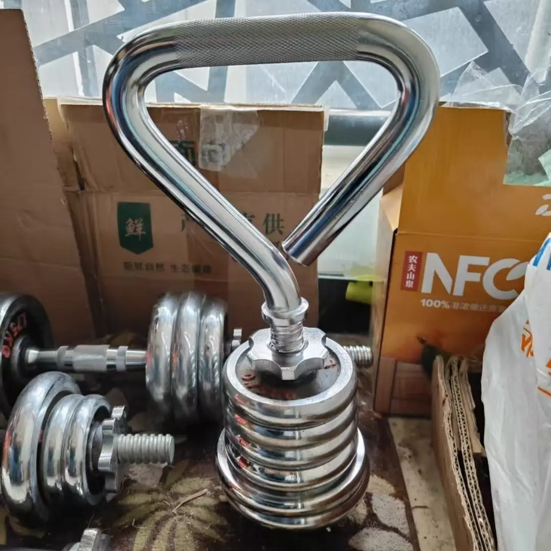 Multifunctional Kettlebell Handle Pure Steel Non-slip Knurled Handle Men's Deadlift Kettlebell Swing Fitness Equipment