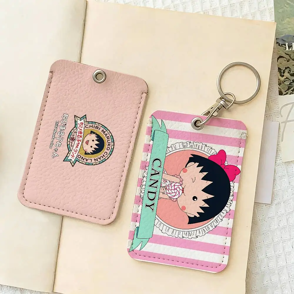Chibi Maruko Chan Anime Personalised Holder Suitable for Bank card,Subway, Bus Card Wallet Card Case Badge Holder Keychain