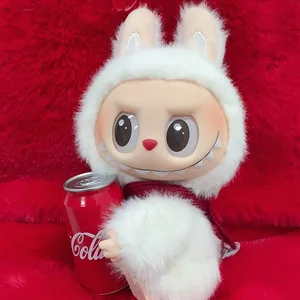 Yepyeni orijinal-tüm canavarlar coca-cola serisi vinil yüz bebek labubu aksiyon figürü anahtarlık kolye dekorasyon masa bu noel En çok satılan 12 coca-cola anahtarlık-no. 4