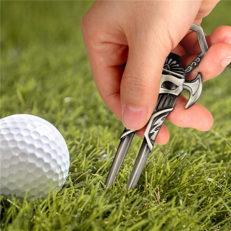 Creative Golf Divot Repair Tool Shape Beer Bottle Opener Metal Corkscrew for Party Club Kitchen Bar Accessory for Wedding Set