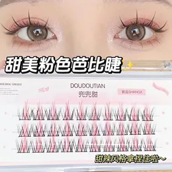 Blue Pink Brown Eyelash Clusters Manga Lashes Colorful False Eyelashes Natural Long Individual Lashes Extension Makeup Wispy