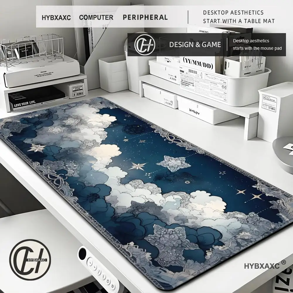 Sternenhimmel Mond Mousepad Mauspad Mäuse Teppich Bürozubehör Schreibtischmatte Mousepad Tastatur Gaming PC Matten Xxl Großer Teppich