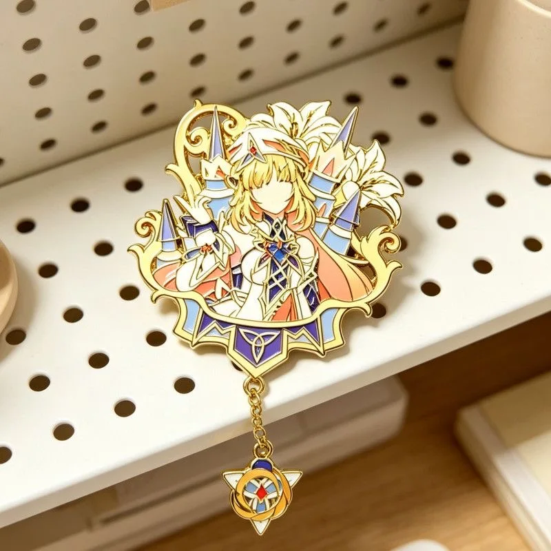 Genshin Impact Nicole Reeyn Doktor Cosplay Abzeichen Anime Il Dottore Arlecchino Halloween Party Kostüme Pins Rucksack Weihnachtsdekoration – Detail 13