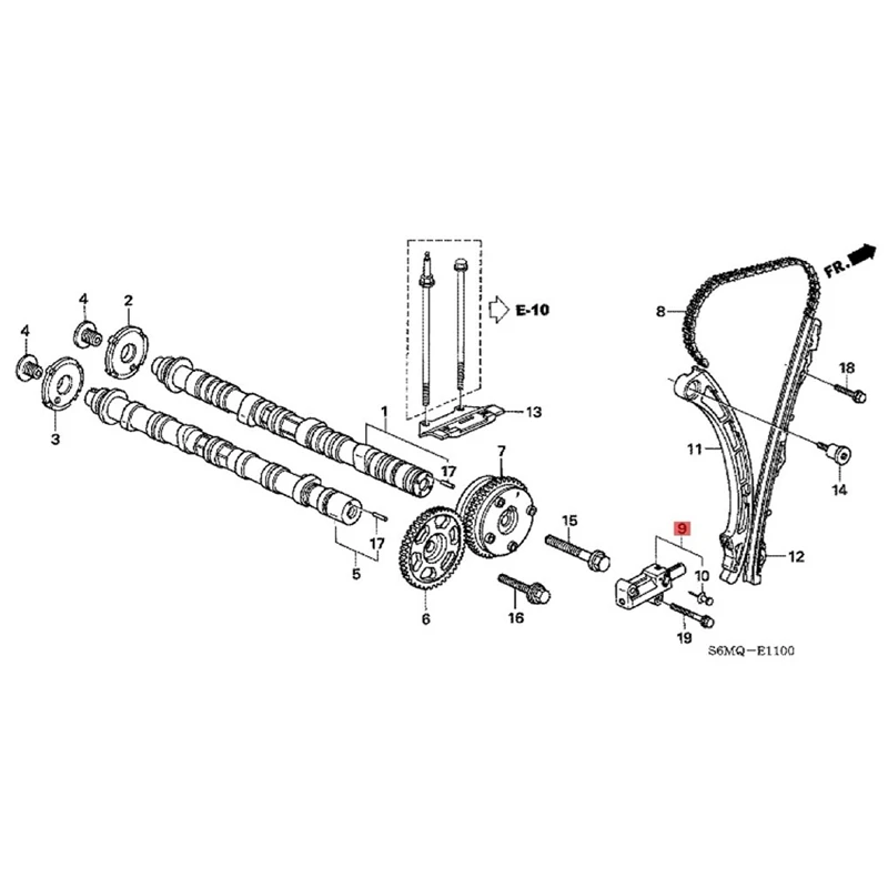 8Pcs Timing Chain Tensioner Guide Repair Kits For Honda Accord Acura  CR-V 2002-2011 14510-PNA-A01 14540-PRB-A01