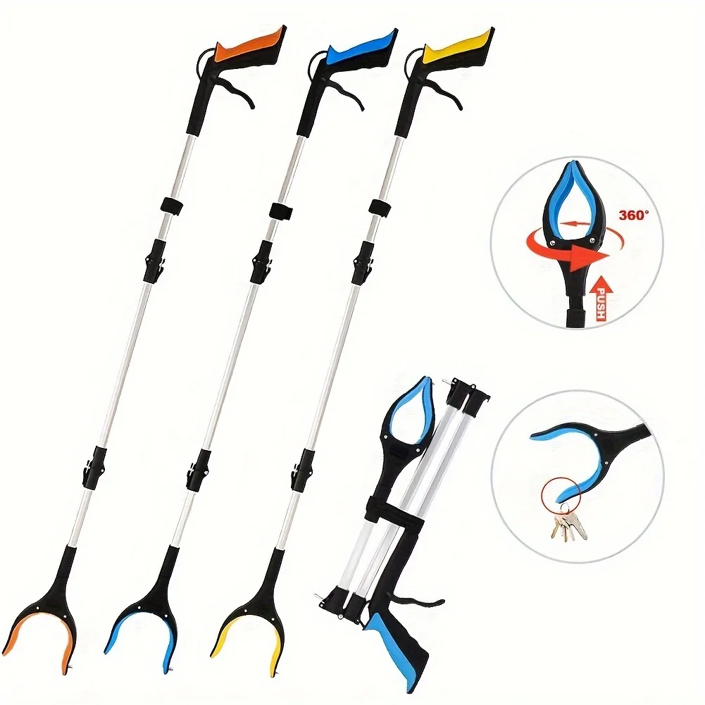Cutting-edge extra-long grabbing tool, foldable garbage picker, multi-angle grabbing, non-electric garbage picker for the elderl