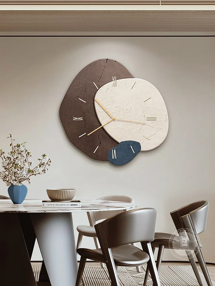 Wall clock living room stone to run the household