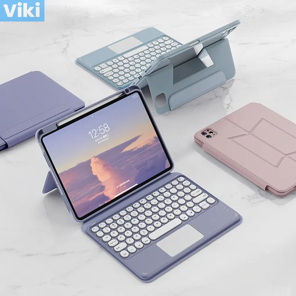 

For iPad Air3 10.5 10.2 Touchpad Bluetooth Wireless Keyboard Trackpad Case For Apple iPad Pro iPad Air 1 2 3 4 iPad Pro 11 Cover