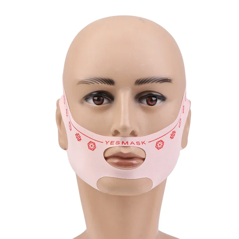 顎と頬の痩身バンド V字型 Vラインリフティングマスク フェイスリフティング アンチリンクルストラップバンド スリーピングマスク 美容健康