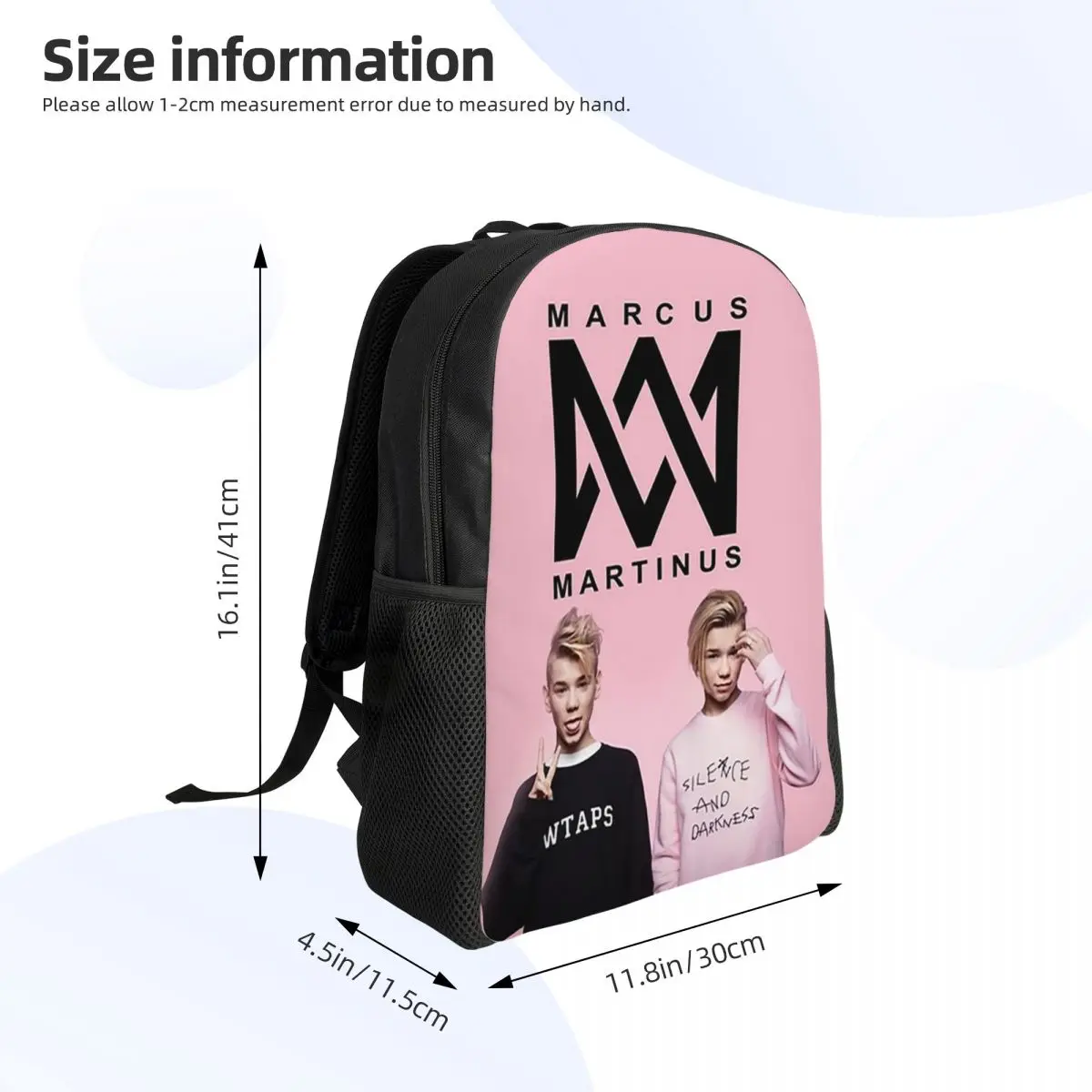 Popular Funny Marcus And Martinus Student Backpack School Bag Hiking Travel Daypack for Boys Girls Fashion Bookbag Shoulder Bags