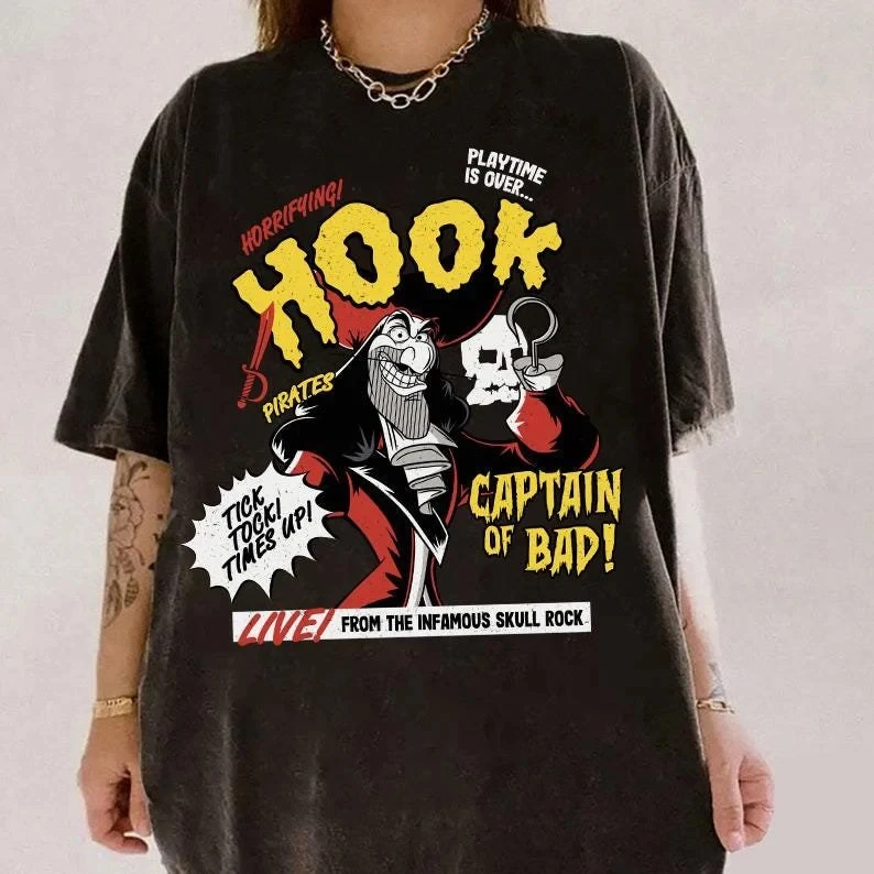 

Disney Peter Pan Captain Hook Pirates Vintage T-Shirt, Disneyland Family Matching Shirt, Magic Kingdom, Disney World T-Shirt