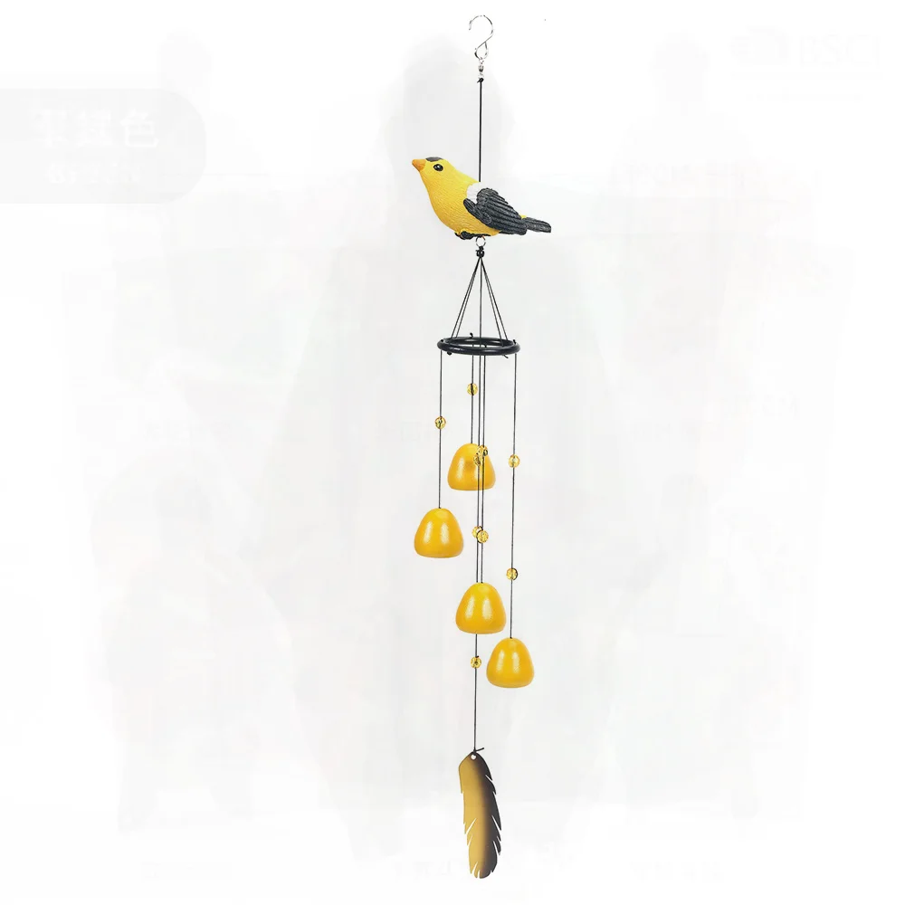 

2025 New Wind Chime Pendant Bird & Beast Animal Resin Metal Bell Wholesale Classical Style Outdoor Garden Decor 83cm