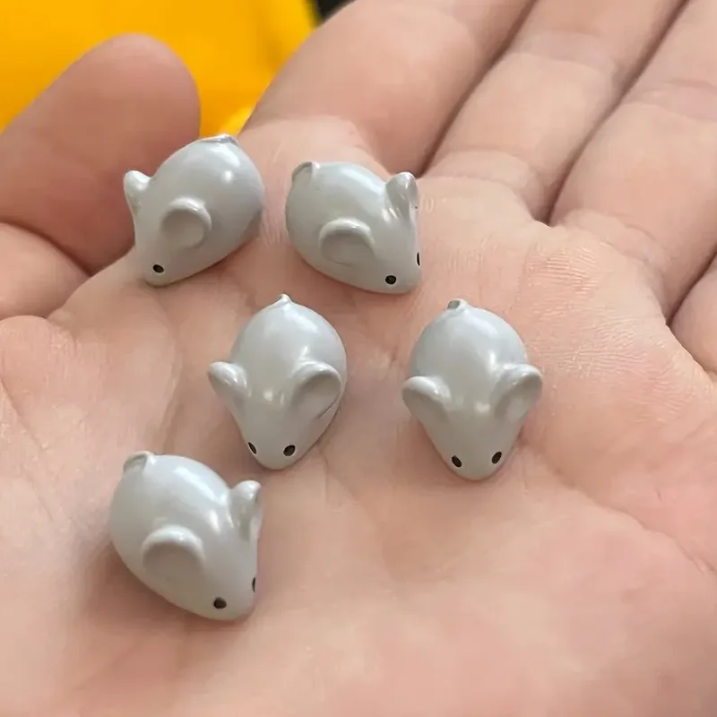 5/10 Pieces Cute Tiny Mini Resin Mouse Figurines, Suitable for DIY Crafts Decoration, Home Desktop Ornament Supplies