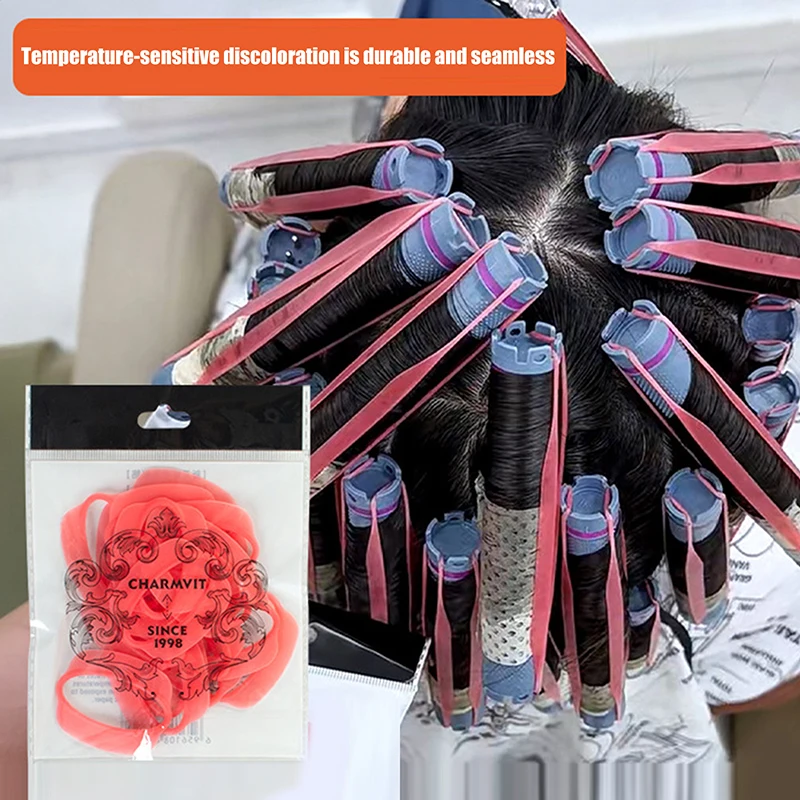 20pcs Large/Small Size Perm Silicone Band Heat Resistant Traceless Digital Cold Rods Elastic Rubber Band Hair Styling Tool