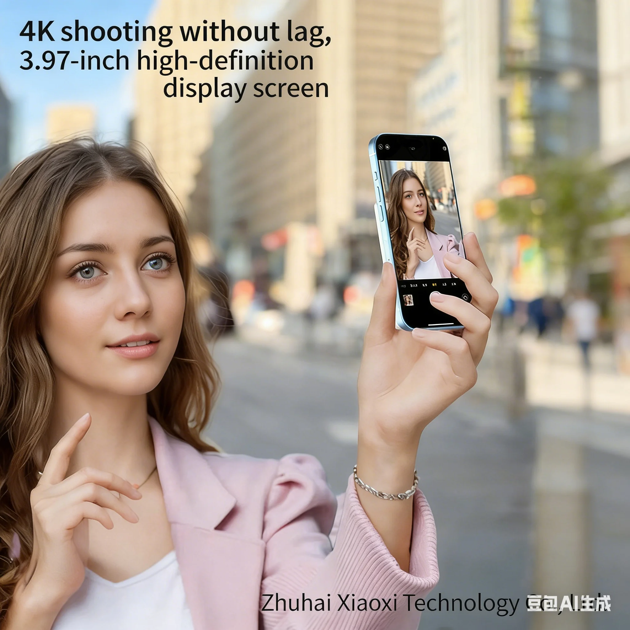 

Magnetic Phone Monitor - Real-Time Selfie/Rear Cam - 4K Streaming Assistant - Wide Angle - Fits Most Phones