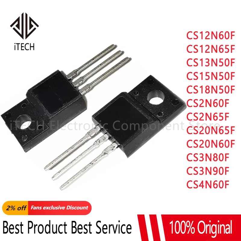 5PCS CS12N60F CS12N65F CS13N50F CS15N50F CS18N50F CS2N60F CS2N65F CS20N65F CS20N60F CS3N80F CS3N90F CS4N60F TO-220F