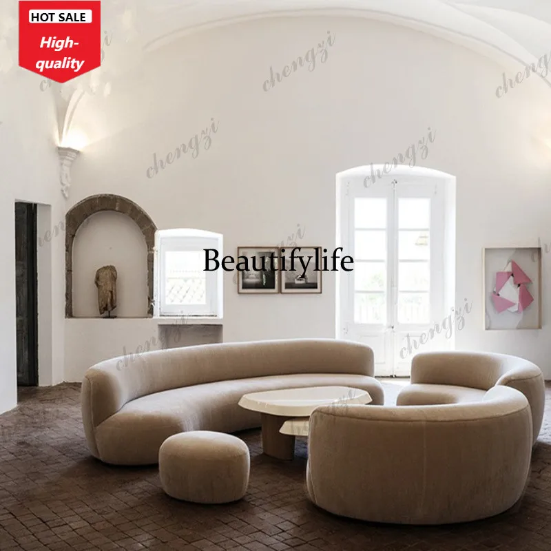

L178 White Puff Living Room Sofas Luxury Italian Curved Modern Living Room Sofas Sectional Lazy Divano Soggiorno Furniture For H