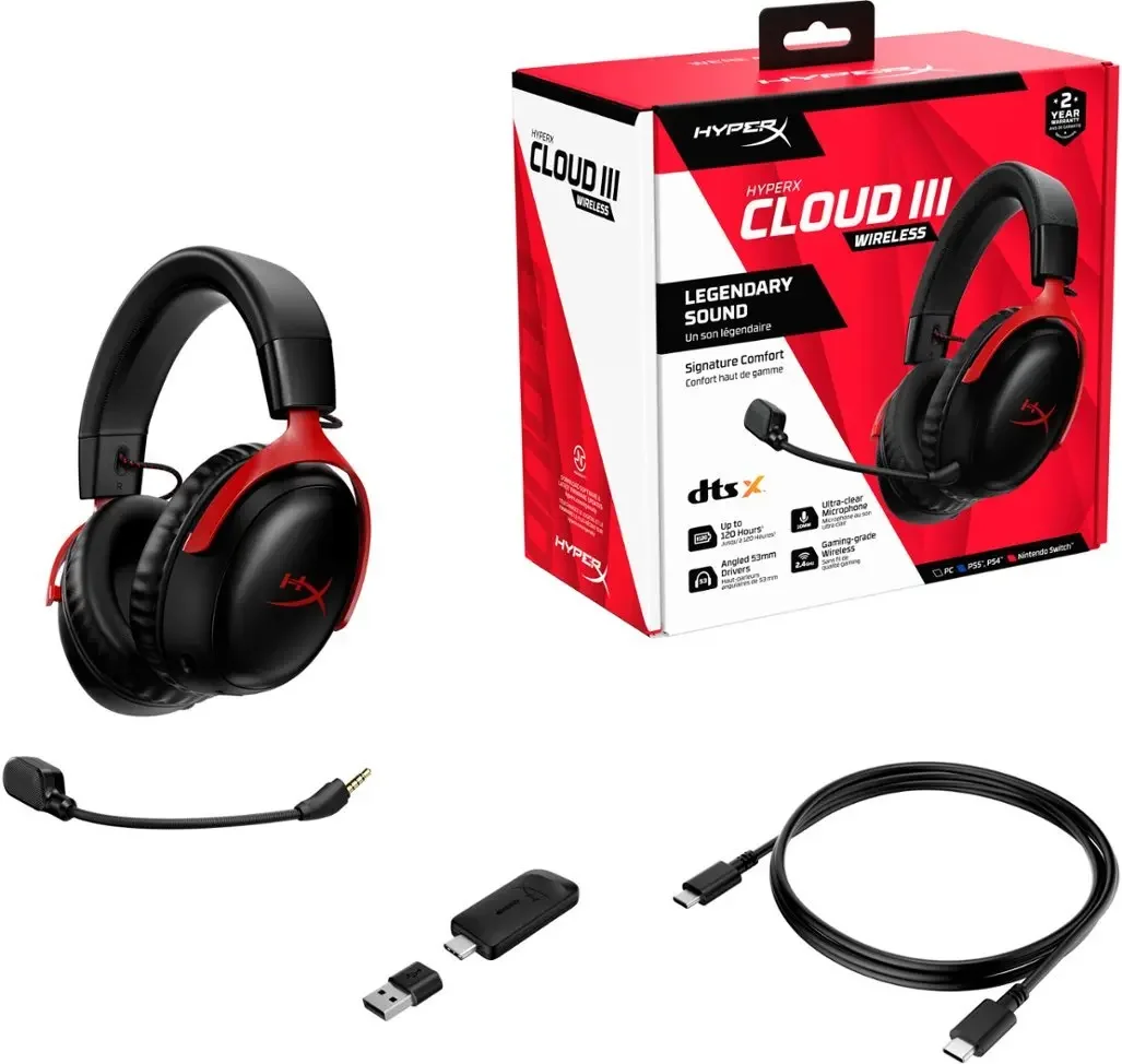 HyperX Cloud 3 black Red Wireless gaming headset bluetooth headset gaming pc gaming earphones headsets with mic