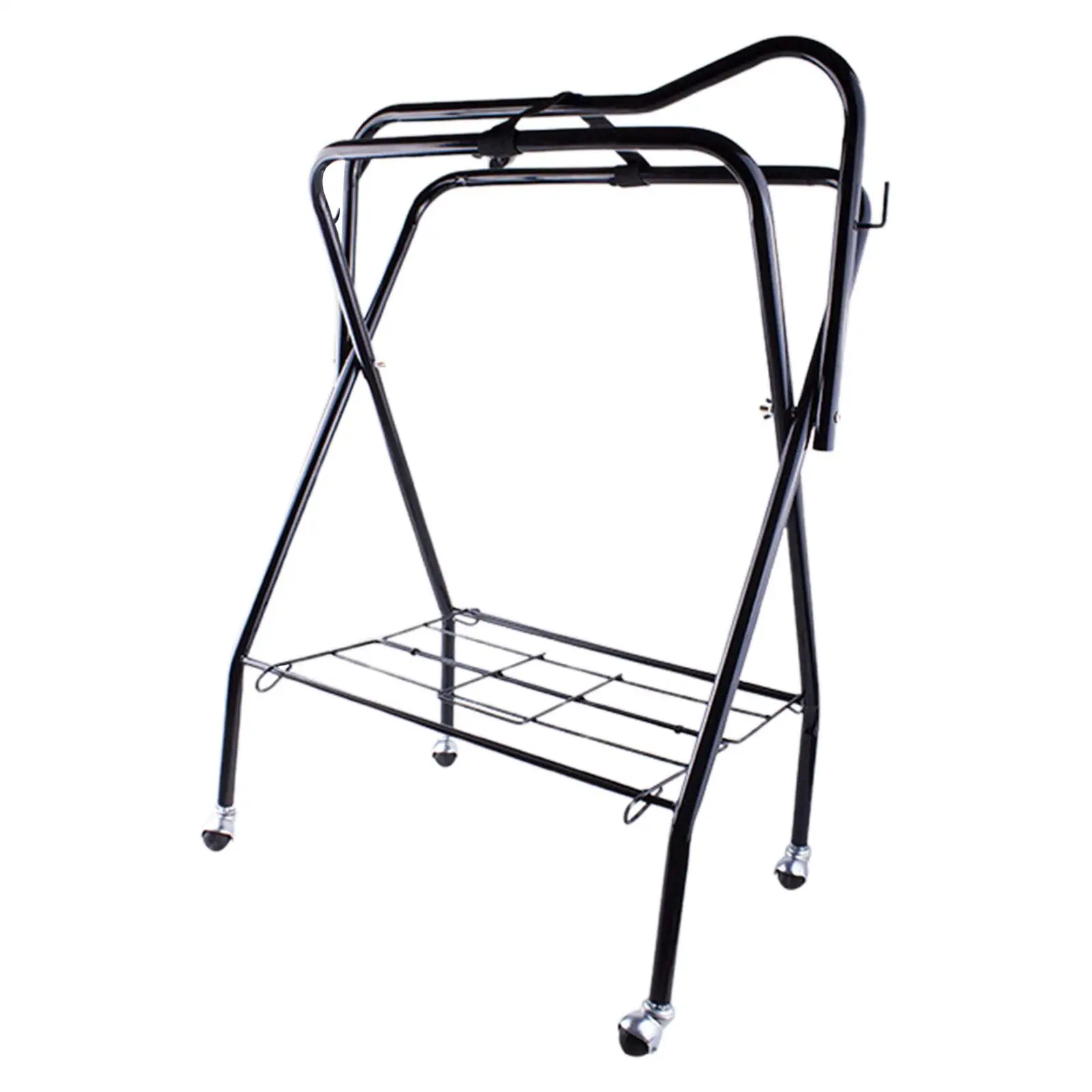 

Horse Saddle Rack Saddle Stand Metal Standing Saddle Holder for Barn Farm