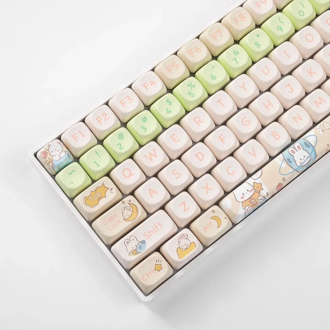 

MOA space rabbit keycap pbt material sublimation cute rabbit 108/100/98/87/75/68/64
