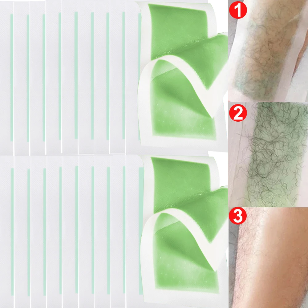 A cera profissional da Epilation despica o papel, cara, pé, braço, rápido, indolor, encerando o jogo, remoção do cabelo, 20 PCes