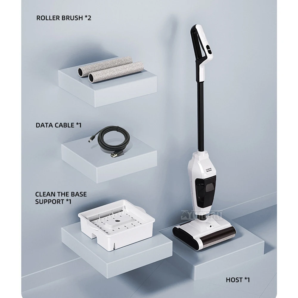 Lavadora de pisos portátil RS900, dispositivo doméstico inteligente todo en uno totalmente automático inalámbrico inteligente para limpieza