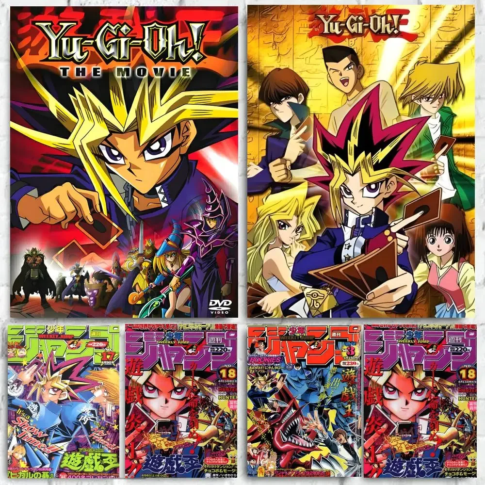 Anime Yu-Gi-Oh! Poster Self-adhesive Art Waterproof Paper Sticker Coffee House Bar Room Wall Decor