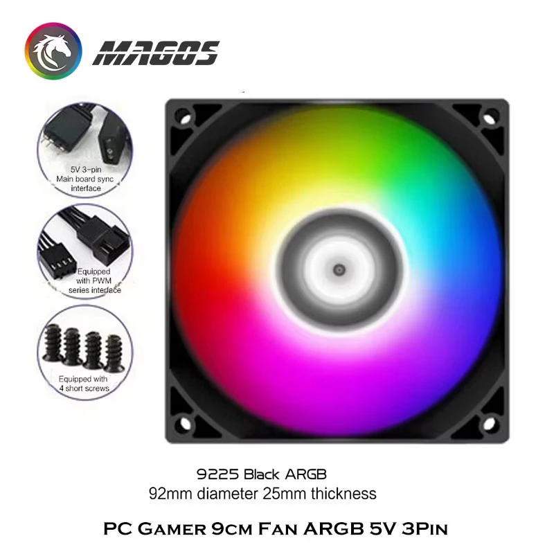 Cpu Cooler Fan 90mm 15mm Super Slim Mini ITX Case Cooling Radiator 9215/9225 15/25mm Heatsink Silent 1000-2500RPM Black White