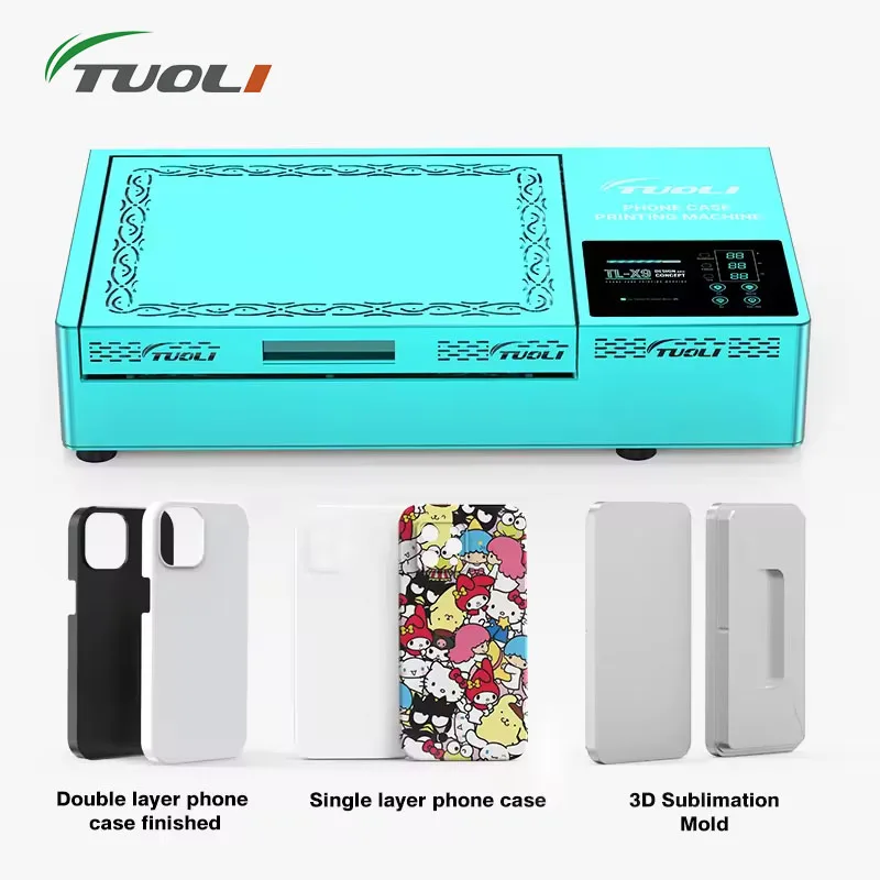 TuoLi TL-X9 Mobile Cover Photo Printing DIY Heat Demand Plain Phone Case Machine Starting a 3D Sublimation Cell Shell Business