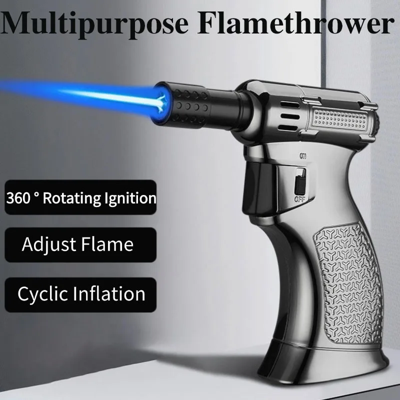 

Portable Butane Gas Lighter Heating Turbo Jet Flame Lighters Outdoor Camping BBQ Windproof Cigar Lighter Cigarette Accessories