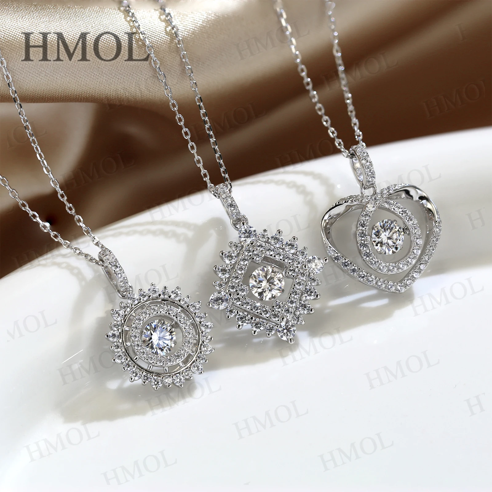 

Lady's Pendant Necklace Moissanite Diamond VVS1 925Sterling Silver Plate18k Gold High Quality Anniversary Gift 2025Popular Style