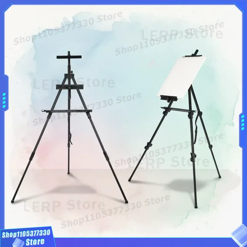 Portable Metal Art Easel Adjustable Height Foldable Tripod for Watercolor Painting Outdoor Travel Sketching Stand Lightweight