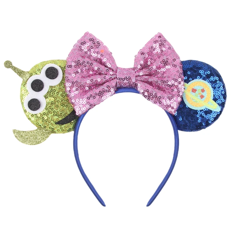 

1pc Funny Disney Mouse Ear Hairband Cute Cartoon Decoration Children Headband Sparkle Bow Party Birthday Accessory Perfect Gifts