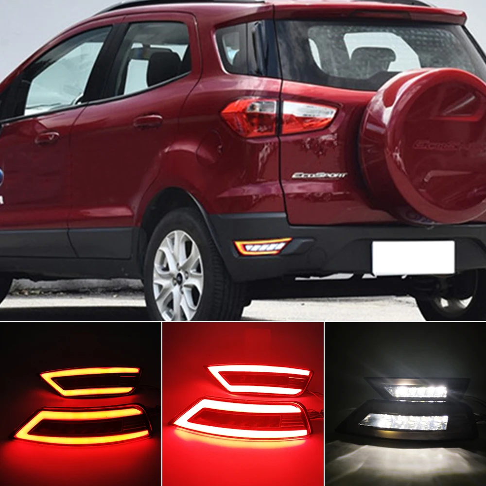 2Pcs rear tail bumper lamp Reflector fog light turn signal For Ford Focus Hatchback 09-13 Ecosport 13-20 Kuga Escape 13-18