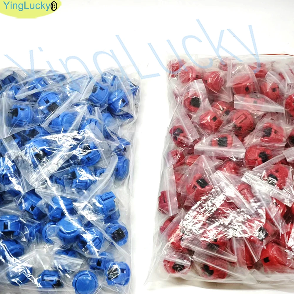 مفتاح زر ضغط لعبة أركيد، نسخة، سانوا، OBSF، وحدة تحكم Hitbox، أجزاء الكرة والدبابيس Neo Geo DIY، 30 مم، 24 مم، 200 قطعة #5