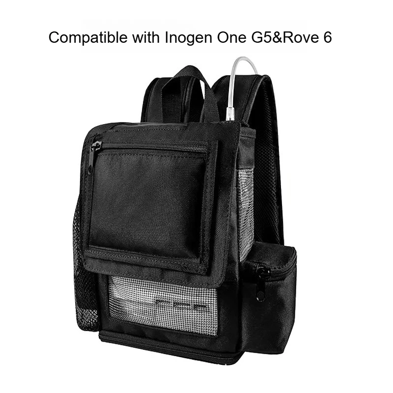 Portable Oxygen Bag Oxygen Concentrator Backpack Lightweight Black Compatible with Inogen One G5&Rove 6 Oxygen Concentrator Bag