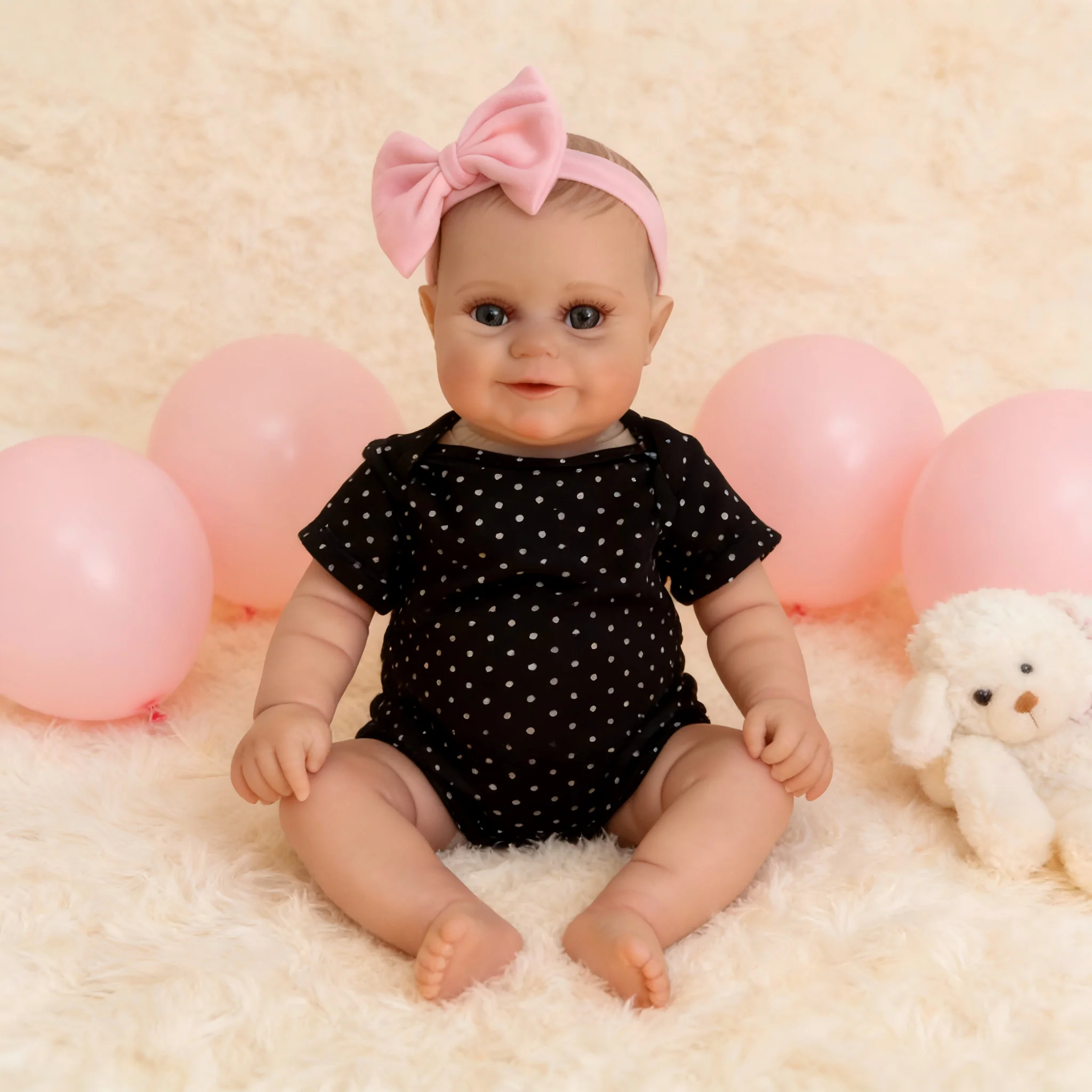 18-Inch Reborn Baby Dolls  - Realistic Newborn, Soft Weighted  Body, Adorable Poseable Real Life Doll– Gift for Kids Age 3+