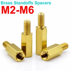 5/10/20pcs M2 M2.5 M3 M4 M5 M6 Hex Brass Standoff Computer Motherboard Spacer Single End Stud for PC Case
