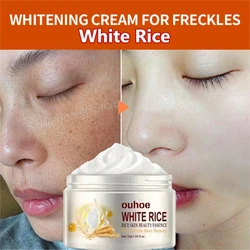 White Rice Whitening Face Cream Remove Dark Spots Fade Freckle Melanin Anti Wrinkle Aging Moisturizing Brighten Beauty Skin Care