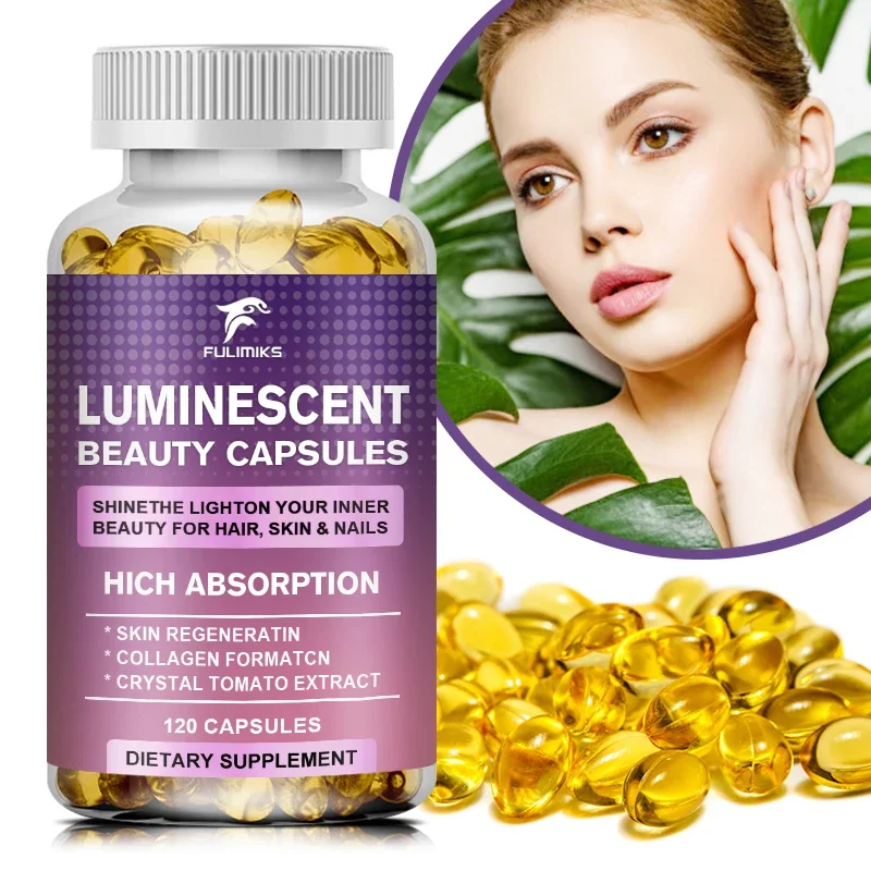 Luminescent Beauty Capsules Whole Body White White Lycopene, Glutathione, Niacinamide, Vitamin E&C, Hydrolyzed Collagen Capsules