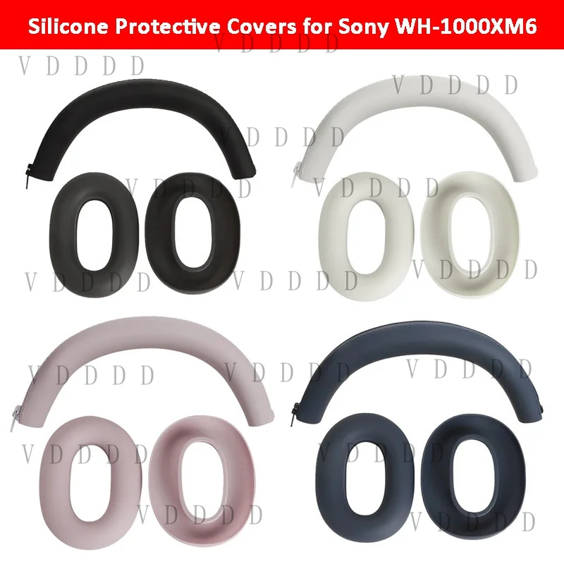 L... Ear Pads/Headband/Housing Silicone Protective Cover For Sony WH-1000XM6 Headsets