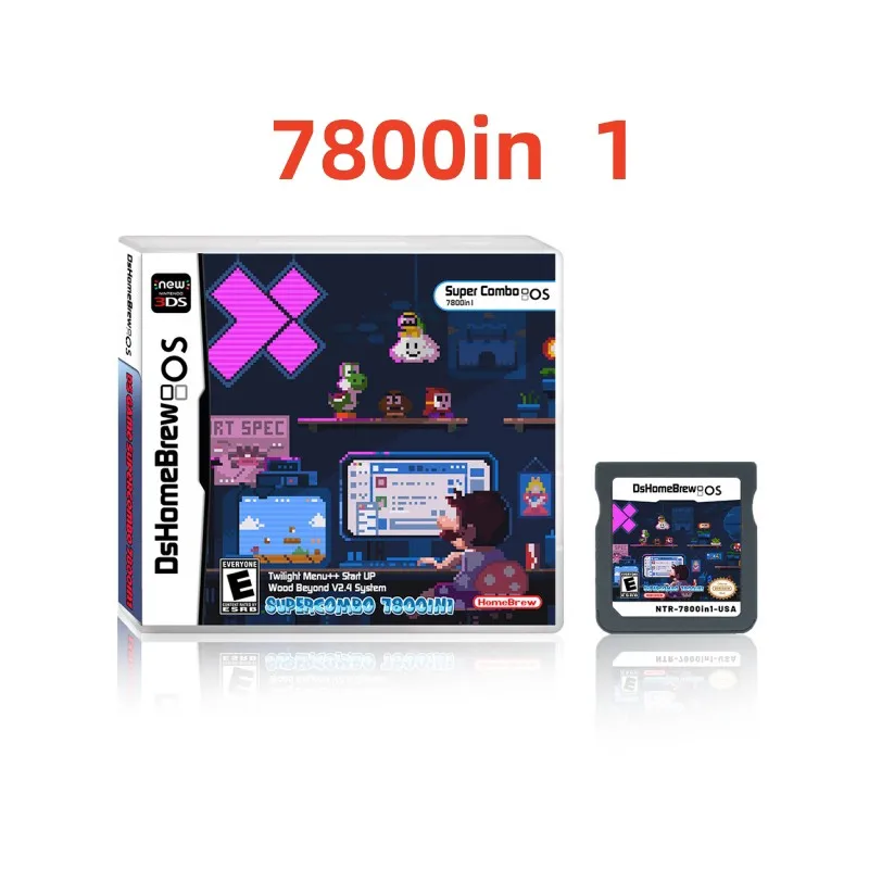 

Various Cover Styles 7800 in1 NDS Game Card Multi Simulator Integrated DSTWO Mini Core English Card Combination Game Cartridge