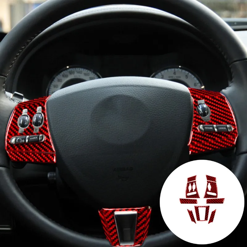 

9pcs Car Interior Steering Wheel Trim Carbon Fiber Sticker For Jaguar XF 2009-2011 Styling Accessories