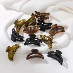 12pcs New Fashion 4.5cm Crescent Moon Grip Clip Girl Hair Shark Clip Headdress Multicolor Mixed Color Package