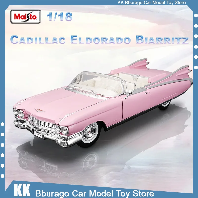 

Maisto 1:18 1959 Cadillac Eldorado Biarritz Vintage Car Diecast Model Edition Alloy Luxury Vehicle Toy Decoration Birthday Gift