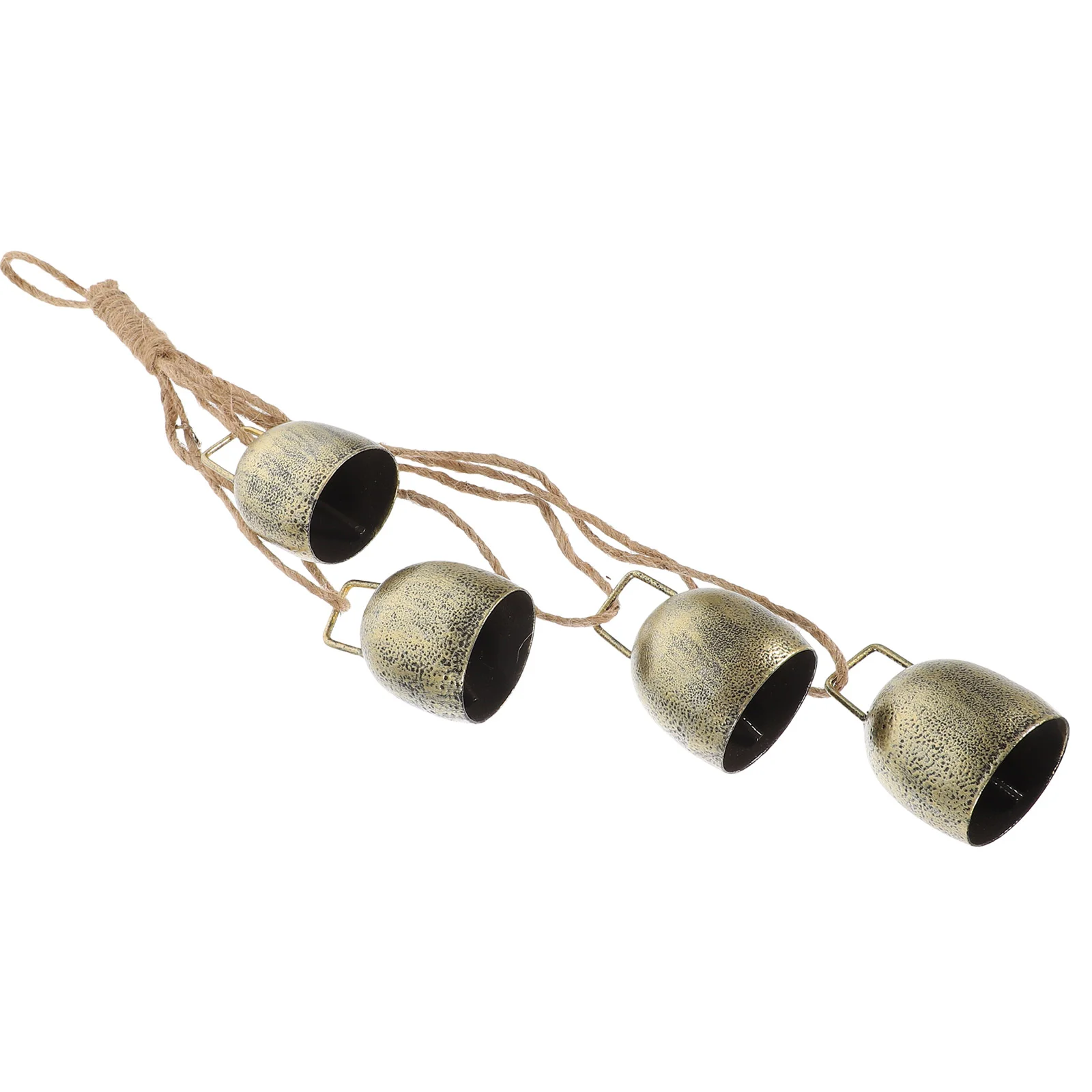 Cow Bell Hanging Vintage Bells Ring Chime Rustic Rope for Xmas Decorations